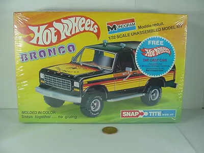 Monogram Hot Wheels 1981 Issue Ford Bronco 4-wheeler 4x4 New Snap Tite Model Kit • $15.50