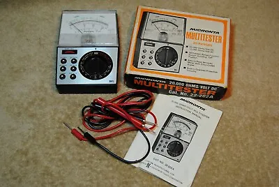 Vintage Micronta Multitester Multimeter 25 Range No.22-202A Box Manual Leads • $28