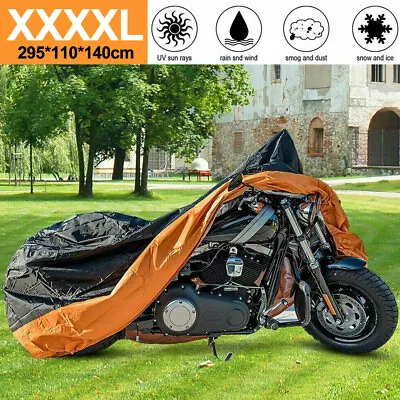 4XL Motorcycle Cover Large Bike Outdoor Rain Dust Protector UV Proof Waterproof • $17.89