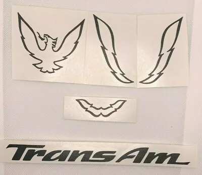 Flat Black Rear Panel Overlay Decal Set 1993-2002 Pontiac Firebird/Trans AM • $21.98