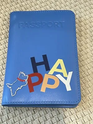 Brand New Radley Passport Cover - Happy & Smile - Blue - RRP £49 • £32