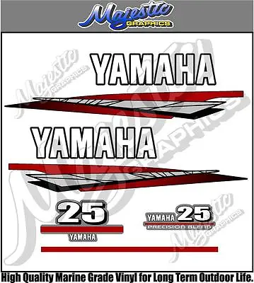 YAMAHA 25hp - 2 Stroke - OUTBOARD DECALS • $62