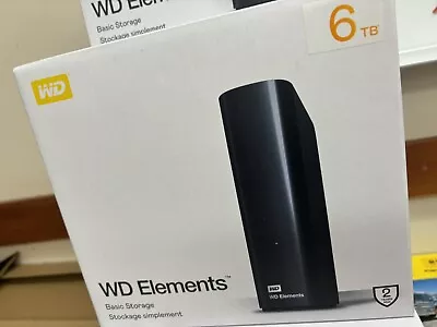 Western Digital WD Elements Desktop 6TB USB 3.0 3.5' External Hard Drive - Black • $230