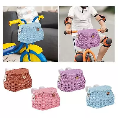 Kids Bike Basket Accessories Front Handlebar Basket For Children Boys Girls • $42.44