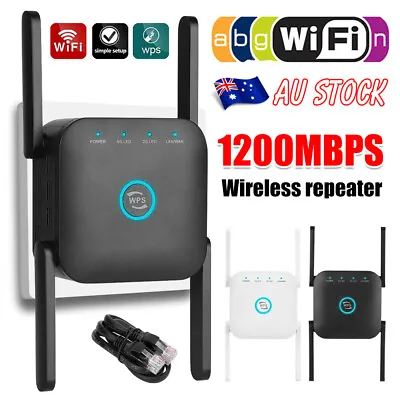 $36.45 • Buy 1200Mbps Dual Band Wireless WiFi Extender Repeater Router Range Signal Booster