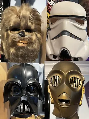 $999.99 • Buy 4 X Don Post Star Wars Deluxe Masks Darth Vader Chewbacca C-3PO Stormtrooper AFA