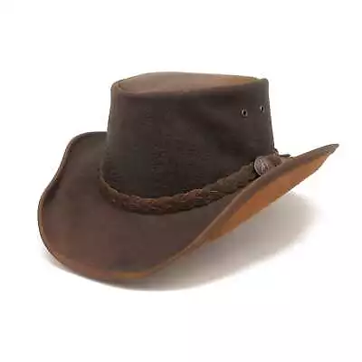 Kakadu Traders Spainard Leather Hat In Brown - Australian Made • $84.90