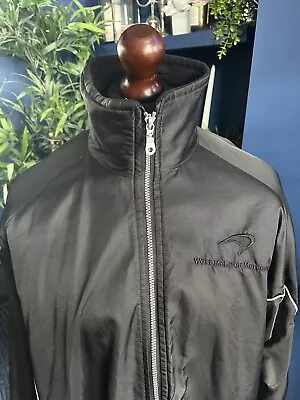 Vintage Wear McLaren Mercedes Black Jacket Mens Large Full Zip Fleece Lined • £99.99