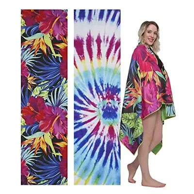 Winthome 2 Pack Microfiber Beach Towel Extra Large Quick Dry Sand Free Beach • £30.46