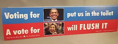 LOT OF 20 ANTI OBAMA HILLARY IN TOILET STICKER Decal Vote For Trump President US • $22.99