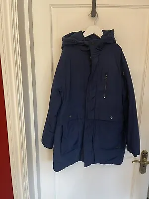 £14 • Buy Zara Navy Blue Boys Puffer Padded Warm Hooded Coat Jacket Winter School Age 10