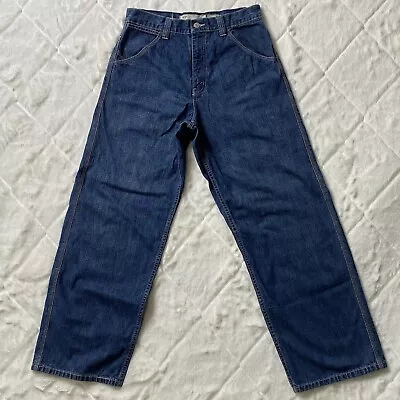 Levis Y2K Mens 30x30 (Meas 30x29.5) Denim Worker Pant Baggy Wide Leg Jean Skater • $39.99