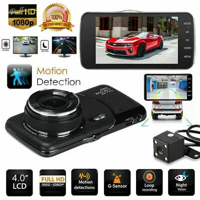 $64.99 • Buy Car Dash Camera Touch Video DVR Recorder Front And Rear Dual Vehicle Dash Camera
