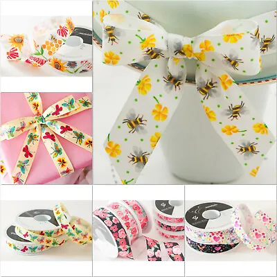 £19.99 • Buy Berisfords Spring Ribbon Collection:Bees,Butterflies,Hearts, Floral,  Rainbows.