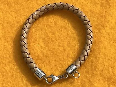 Thomas Sabo Woven Leather (Tan) & Silver Charm Carrier Bracelet • £25