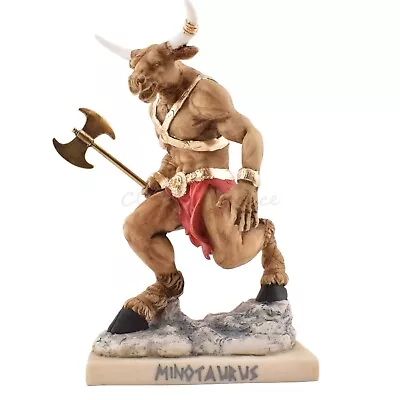 Statue Ancient Greek Mythology Minotaur 7.79  - 19.8cm Cast Marble In Color • $98