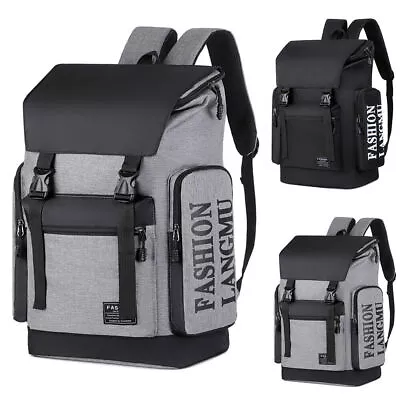 Mens Womens Large Rucksack Laptop Backpack Waterproof Travel School Shoulder Bag • $34.29