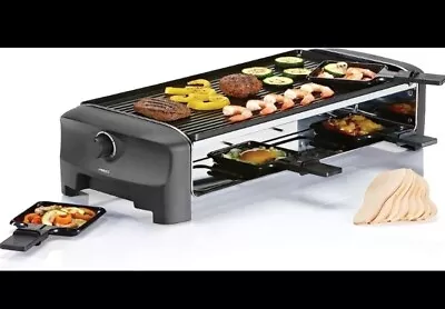 Princess Raclette Grill Teppanyaki 8 Personen 1400W Tischgrill Elektrogrill Prin • £31.99