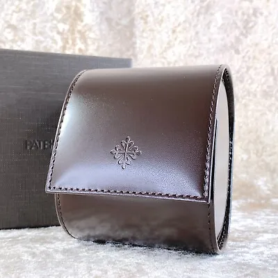 PATEK PHILIPPE Travel Watch Box Carry Box Case Dark Brown Leather Recent Model • $105