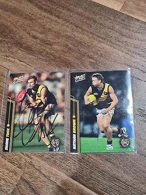 Richmond Tigers Signed Cards Tuck + Brown • $10
