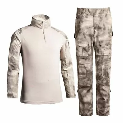 US Army Tactical Suit Mens Combat Drill SWAT Camo Uniform Multi Pocket Shooting • $94.99