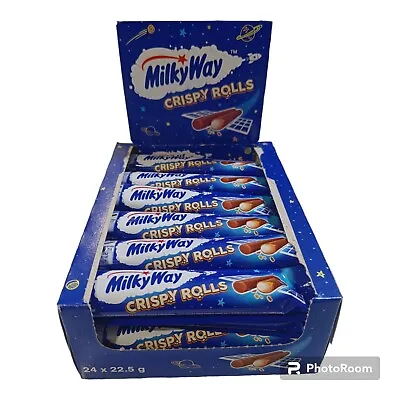 10 X Milky Way Crispy Rolls Chocolate Bar 22.5g Dated May 24(10 Bars) • £10.69