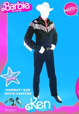 Adult Barbie Movie Cowboy Ken Mens Complete Halloween Costume Large • $49.99