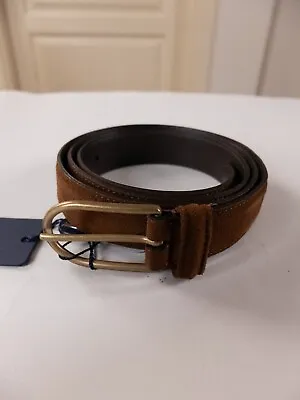 ANDERSON'S Brown Suede Belt Size 105 (fits 40 41 Inch Waist Best) Authentic NWT • $89