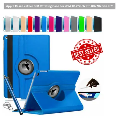 Apple Case Leather 360 Rotating Case For IPad 10.2''inch 9th 8th 7th Gen 9.7  • £5.99