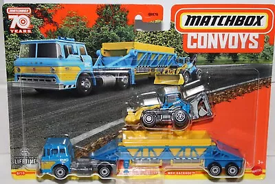 MATCHBOX CONVOYS Ford C900 Cabover &MBX Gravel TrailerMBX BackHoe INC Construct • $11.49