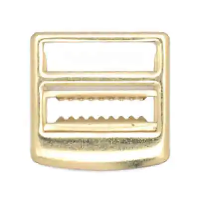 METAL WAISTCOAT BUCKLE TOOTHED GOLD Internal Size 19mm  (27mm X 28mm) • £3.29