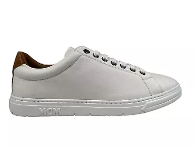 MCM White Canvas Sneakers Size US 10 EU 43 • $179