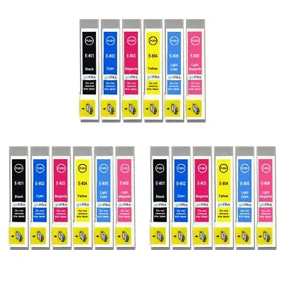 £26.15 • Buy 18 Ink Cartridges (Set) For Epson Stylus Photo PX650, PX730WD, R265, RX585