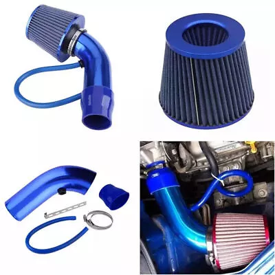 Car Cold Air Intake Filter Induction Pipe Power Flow Hose System Kit Aluminum • $35.99