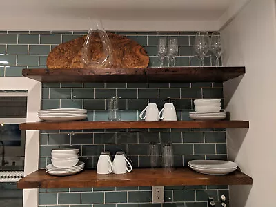 Thin Profile Floating Shelf - Antique Barn Wood Shelves - Accent Shelf -27 Sizes • $180