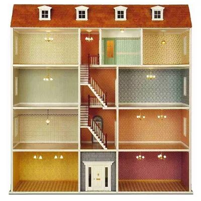 Mini Mundus 90350 1:12 Scale Large Townhouse Dolls House Kit Unpainted • £325