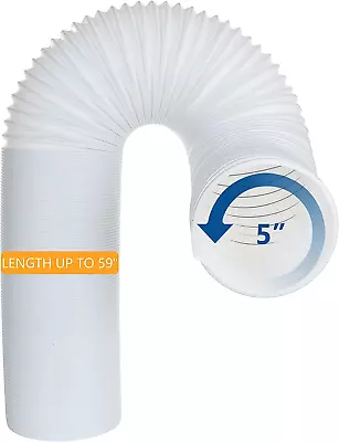 Portable Air Conditioner Hose 5 Inch Diameter 59  Length AC Exhaust Vent • $30.55