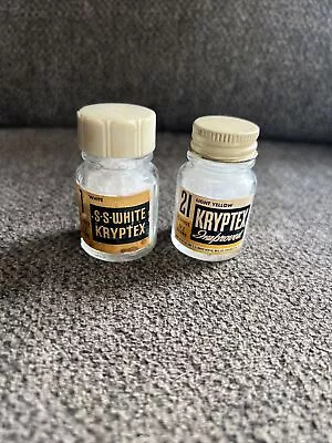 2 Vintage S.S. White Kryptex White Light Yellow Dental Apothecary 1/1 On EBay • $28