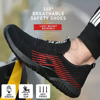 【Heavy Duty】Mens Work Boots Safety Shoes Steel Toe Cap Sneakers Lightweight • $49.88