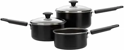 £34.95 • Buy Prestige Quick & Easy Non-Stick 3 Piece Pan Set Cookware Saucepans Aluminium