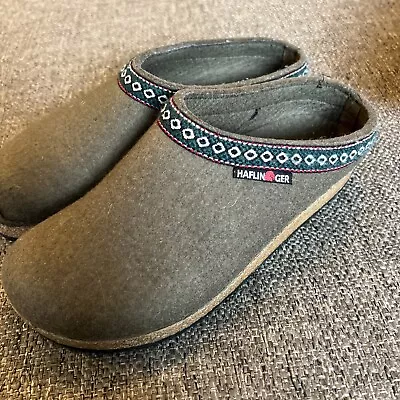 Haflinger Wool Clogs Mules Slip On Shoes Comfort Olive Army Green US 6 EU 37 • $59