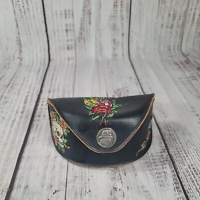 Ed Hardy Vintage Tattoo Eyewear Sunglass Case Black Skull Roses New York EHS-014 • $25