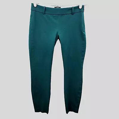 J Crew Minnie Womens Size 2 Green Cotton Stretch Cropped Pants Spring Summer • $19.99
