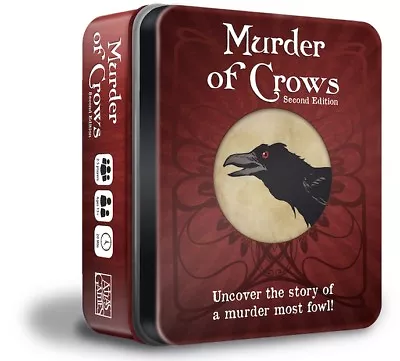 Murder Of Crows 2nd Edition Card Game Tin Box Atlas Games ATG 1342 Family Word • $17.69