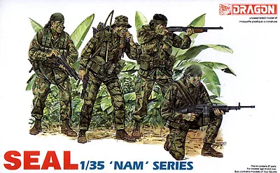 Dragon 1/35 3302 US Navy Seal Set.1 (Vietnam War) (NAM Series) (4 Figures) • $24.65