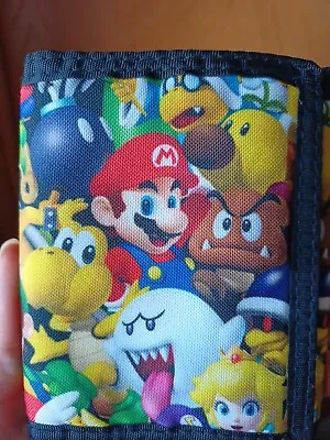 Super Mario Bros. 2019 Tri-Fold Wallet 4” Nintendo Peach Luigi Toadstool  • $4.99