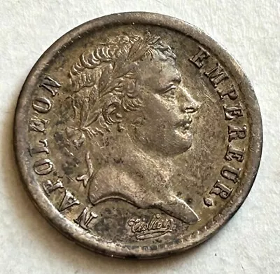 France Napoleon Silver 1/2 Demi Franc 1808 W - Lille • $150