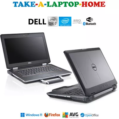 Dell ToughBook I7 Laptop 3.6GHz Fast SSD 256Gb 14  HD Windows11 - HARD CASING • £384.99