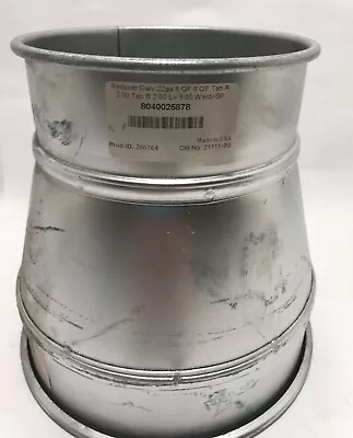 Nordfab 8040025878 Reducer Stainless Steel 22ga 8in X 6in Duct Diameter   • $79