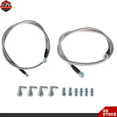 For TH350 700R4 TH400 SS Braided Transmission Cooler Hose Lines 52  Length • $32.78